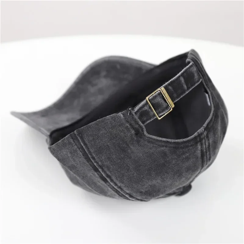 Custom DIY Logo Kids Adult Dad Hat Vintage Cotton Baseball Cap for Men Women Unisex Sports Hat Adjustable Washed Denim Hat