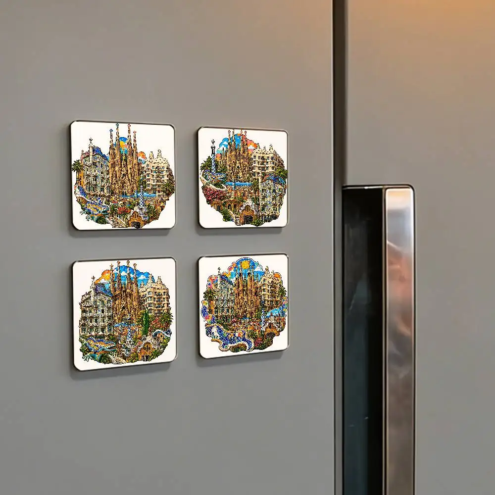 Funny BARCELONA Refrigerator Magnets For Dishwasher/ Refrigerator/ Freezer, Whimsical Kitchen Decor