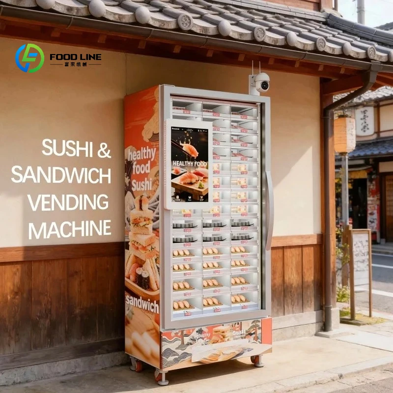 

Refrigerated 24H Self Service Egg Vending Machine Smart Automatic Egg Dispenser with Coin Bill Card Payment Sandwich Customized