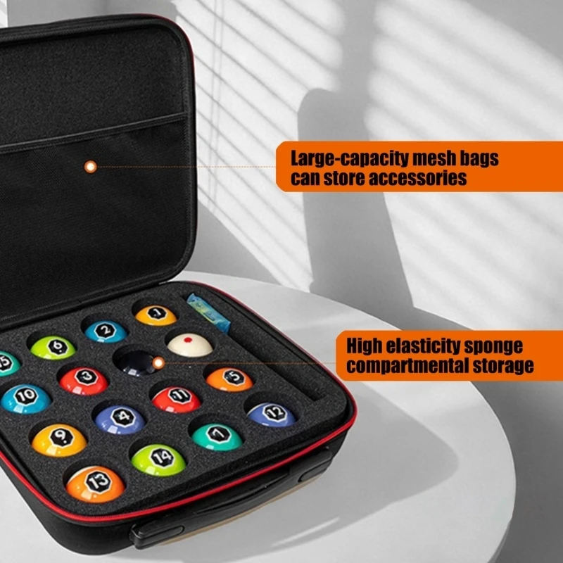 L9NB 16 Ball Carrying Bag Heavy Duty For Billiard Enthusiasts