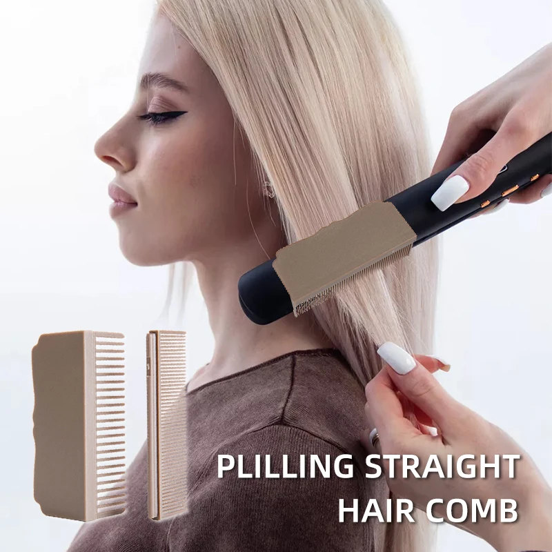 Flat Iron Comb Attachment Hair Straightener Comb For Flat Iron Clip On Portable Disassemble Salon Hairdressing Accessories