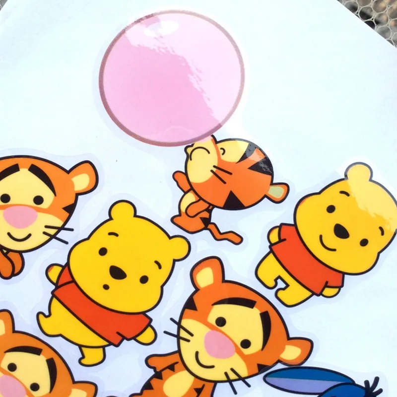 Cartoon Winnie the Pooh Jumping Tiger Ferkel Transparent DIY handgemachte PVC wasserdichte Aufkleber ölbeständige dekorative Aufkleber