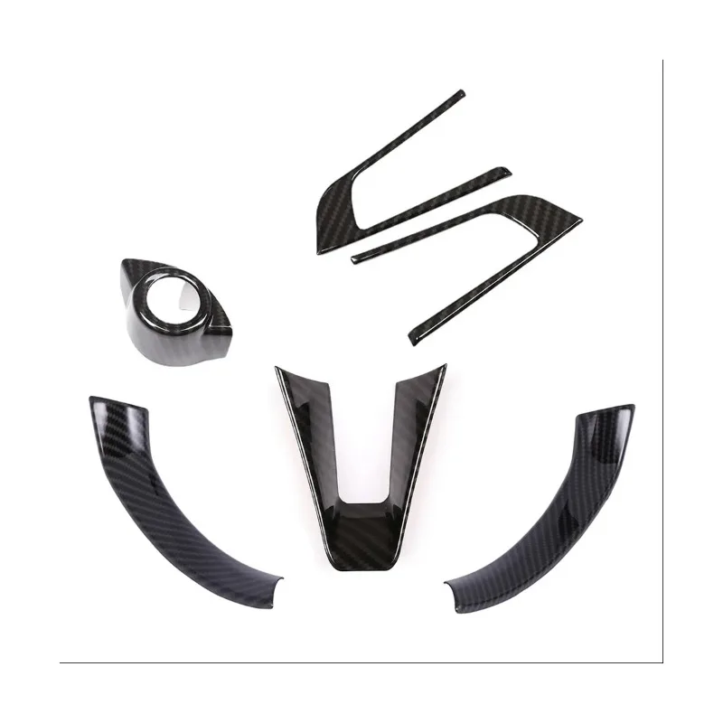 غطاء عجلة قيادة السيارة الكسوة لألفا روميو جوليا ستيلفيو 2017 2018 2019 الملحقات الداخلية #1