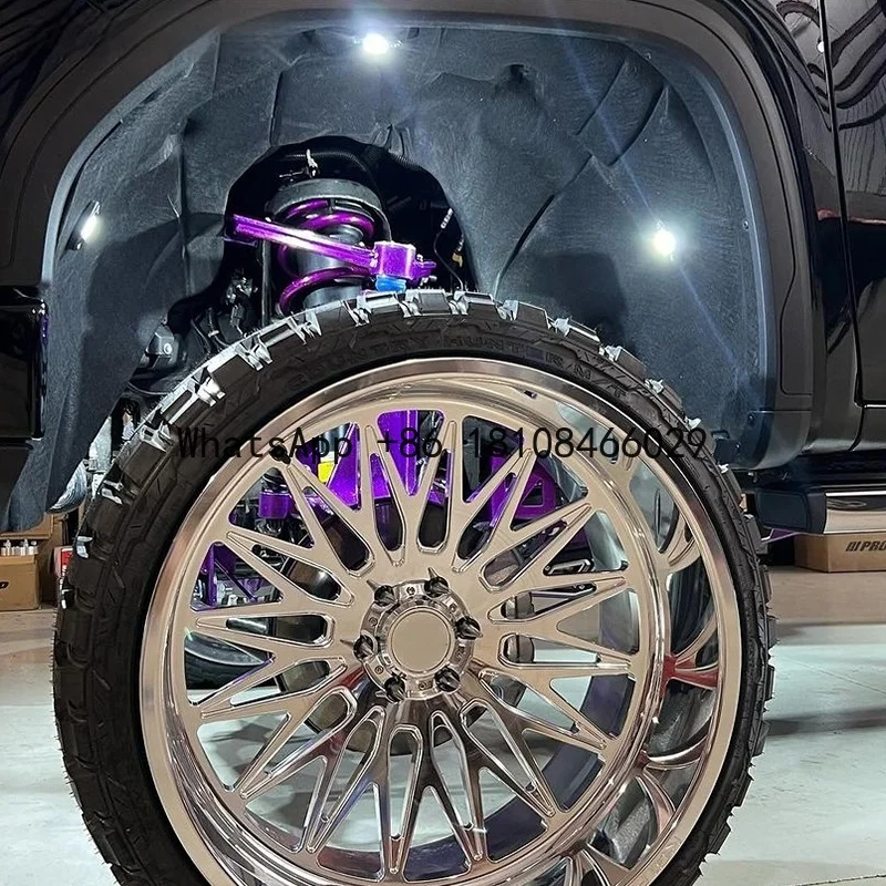 

XINGTU Off Road Forged Wheels Black Rim Deep Concave Polished Chrome 16 to 22 Inch 5 6Holes 6x139.7 6x135 5x150 5x127