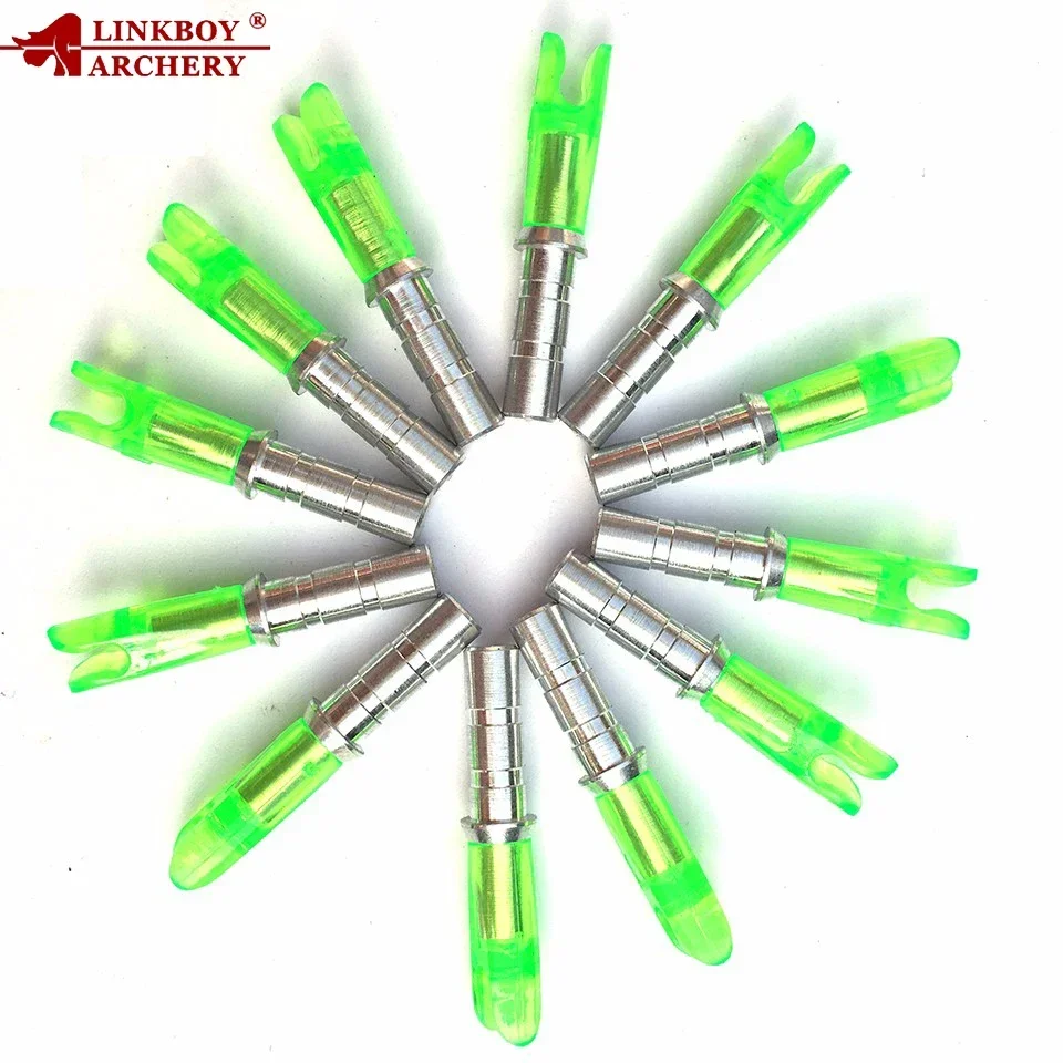 50pcs Arrow Pin Nocks Size L Arrow Nock +Aluminum Pin For ID 3.2mm 4.2 mm 6.2 mm Carbon Arrow Shaft Accessories bow hunting