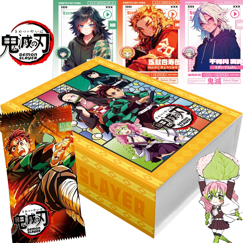 Genuine Demon Slayer Cards Popular Anime Tomioka Giyuu Kamado Tanjirou Character Portrait Cards Booster Box Kids Hobbies Gifts