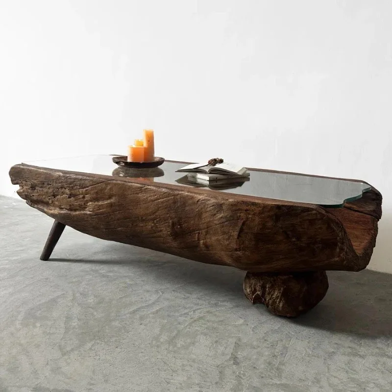 Aesthetic Modern Coffee Table Decoration Wood Luxury Nordic Waterpoor Coffee Table Living Room Meubles Lounge Suite Furniture