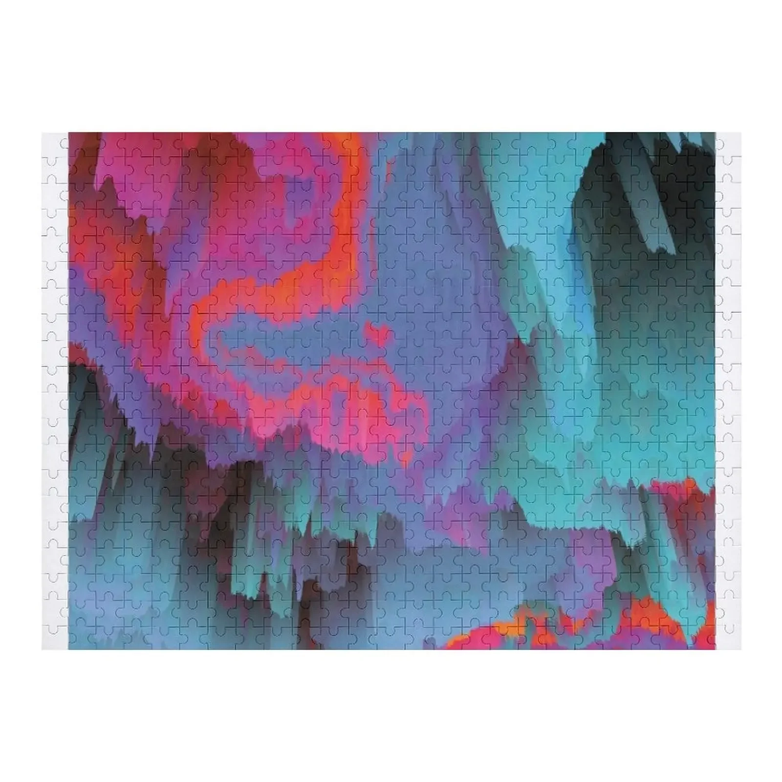 

Abstract 3D Lofi Art Jigsaw Puzzle Wooden Boxes Personalized Baby Object Wood Animals Puzzle