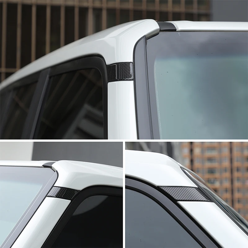 ABS Carbon Fiber For Toyota Land Cruiser Prado 250 LC250 2024+ Car A-pillar upper end decorative cover accessories (Replacement)