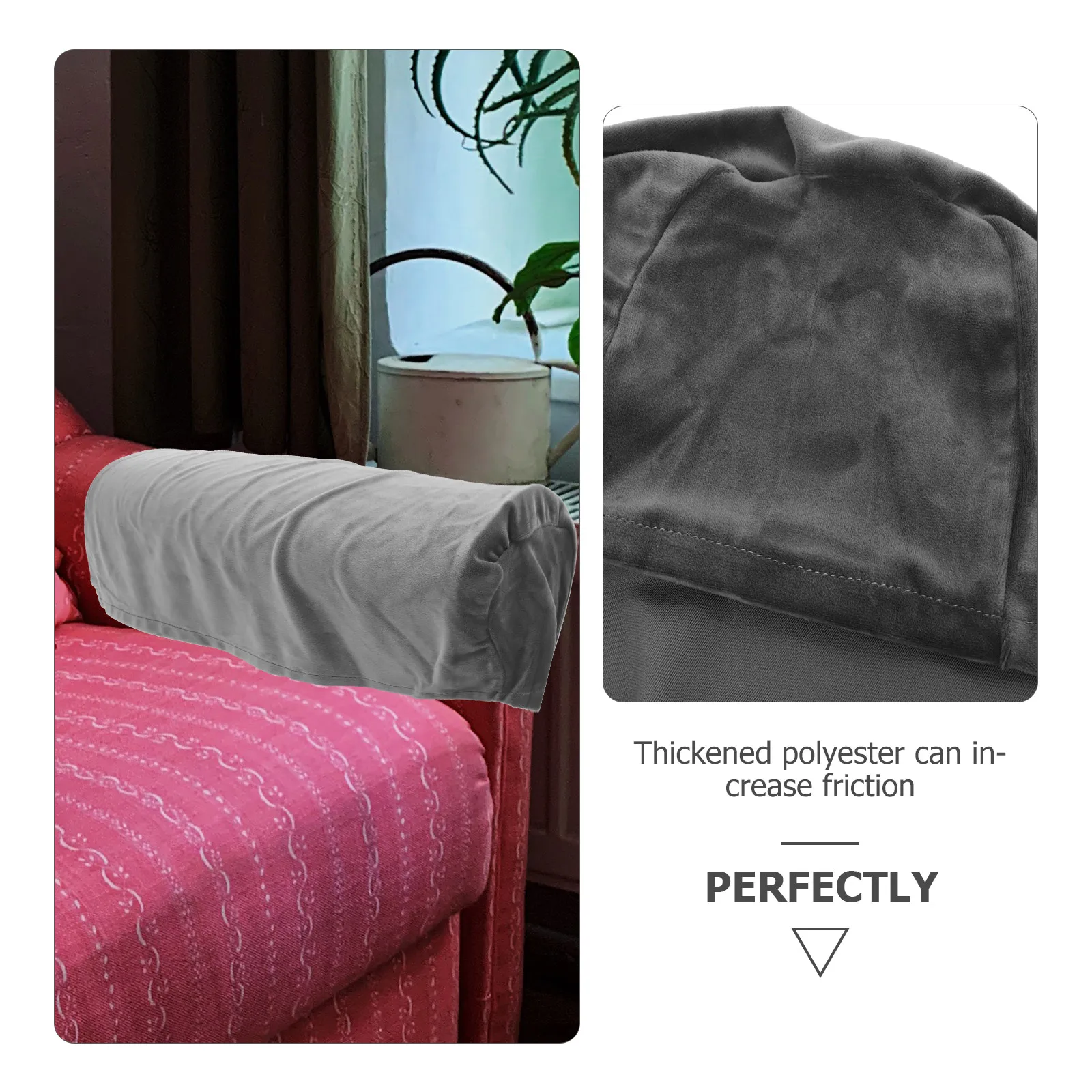

Sofa Arm Cover Chair Armrest Covers Non-slip for Stretch Polyester Armrests