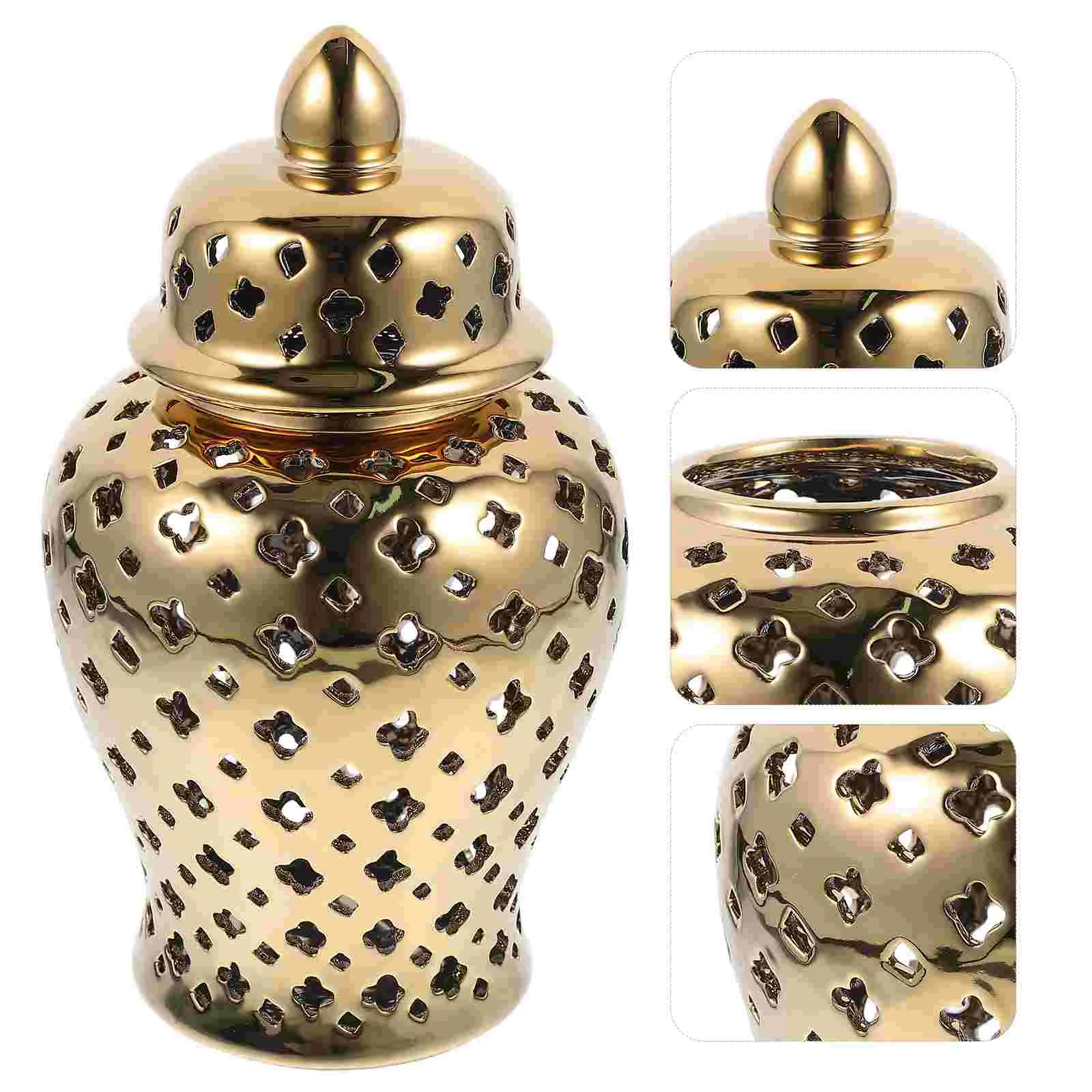 Ceramic General Jar Reliable Flower Holder Home Decorative Vase Hollow Sink Tray Trays Delicate Lantern