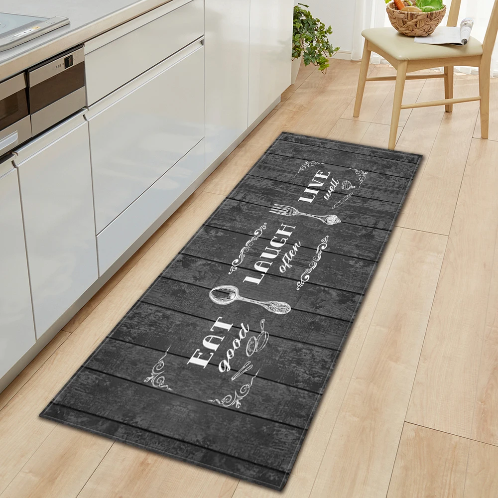 Kitchen Mat Entrance Doormat House Balcony Living Room Decoration Carpet Bathroom Door Hallway Bedroom Floor Non-Slip Foot Rug