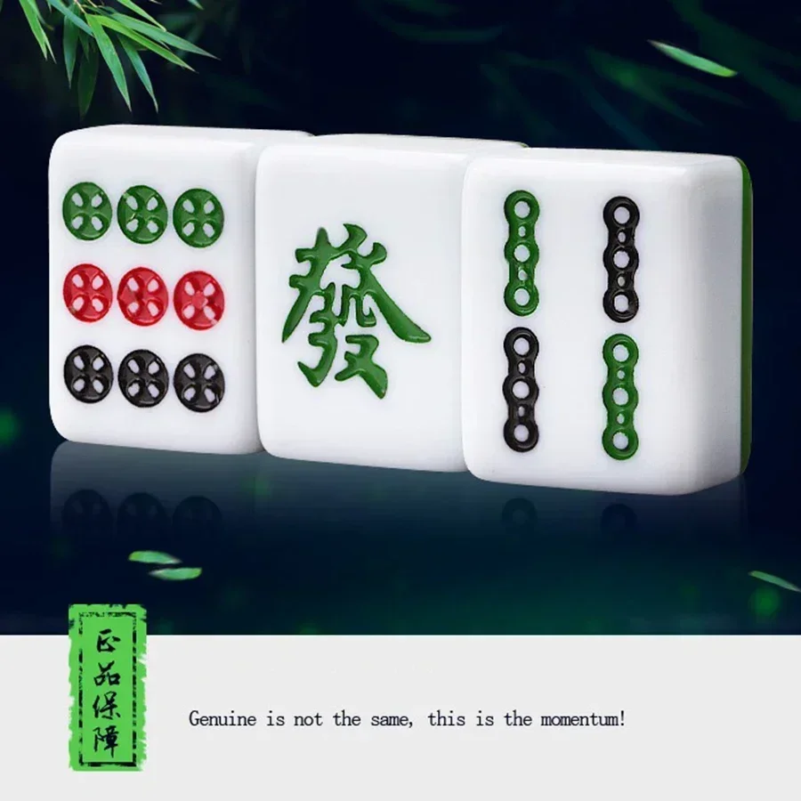 Full Size Chinese Mahjong Game Large Standard 40mm Travel Resin Melamine Luxury Retro Classic Family Games Juego De Mesa Gifts