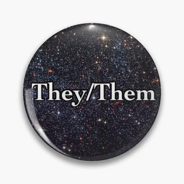 They Them Pronouns  Soft Button Pin Fashion Cute Creative Metal Badge Lapel Pin Women Lover Decor Hat Collar Gift Clothes Funny