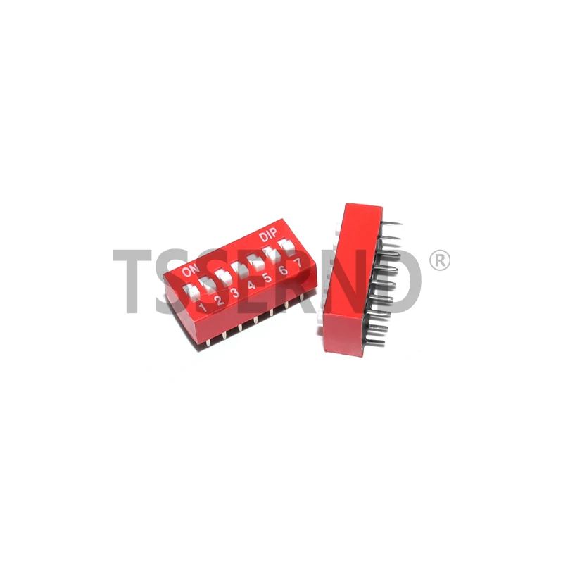 10PCS Slide Type Switch Module 1 ~ 12 Bit 2.54mm Position Way DIP Blue Pitch Toggle Switch Blue Snap Switch For PCB 8PIN 6PIN