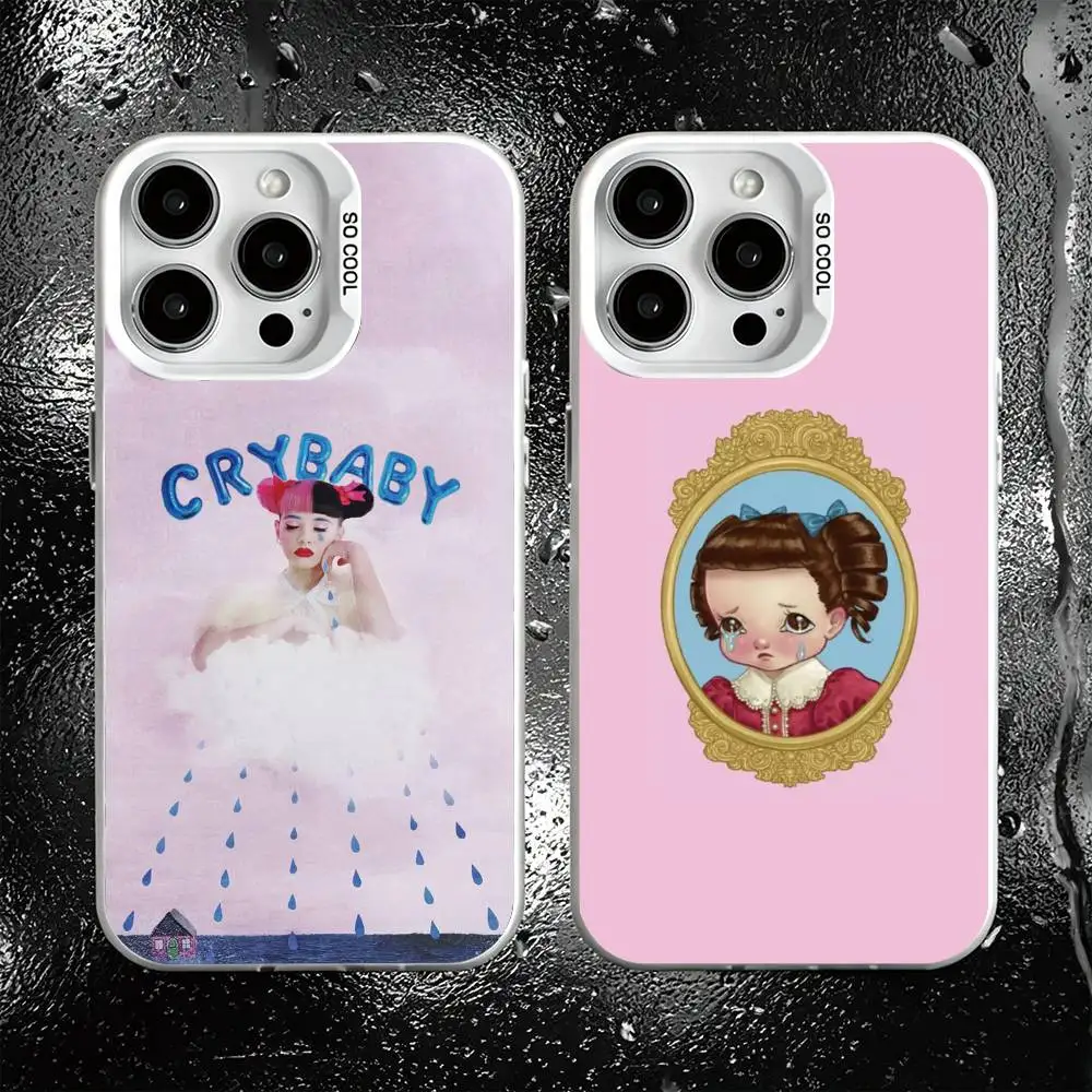 

Cry BABY M-Melanie Martinez Phone Case For iPhone 17,16,15,14,13,12,11 Plus,Pro Max,XS,Colorful Silver White Cover