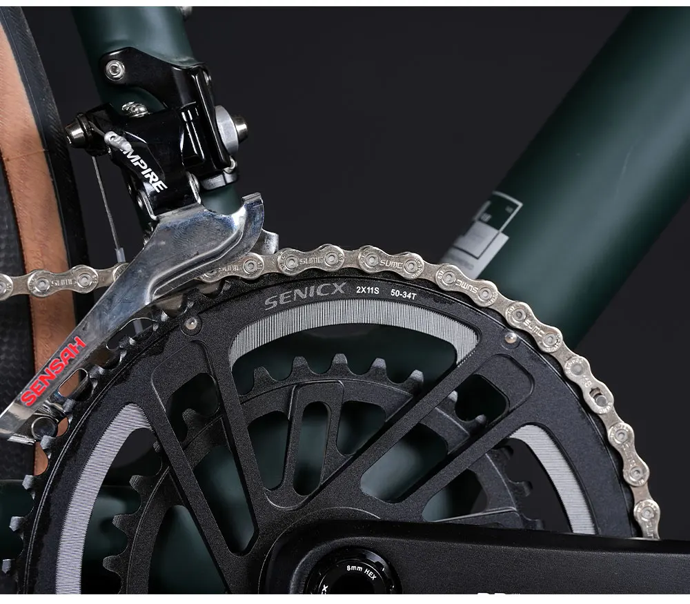 Senicx Kurbel Rennrad pr2 Kurbel garnitur 165/170/172/175/mm 46-30t 50-34t 52-36t Kettenblatt für Faltrad 10/Geschwindigkeit neu – Detail 2