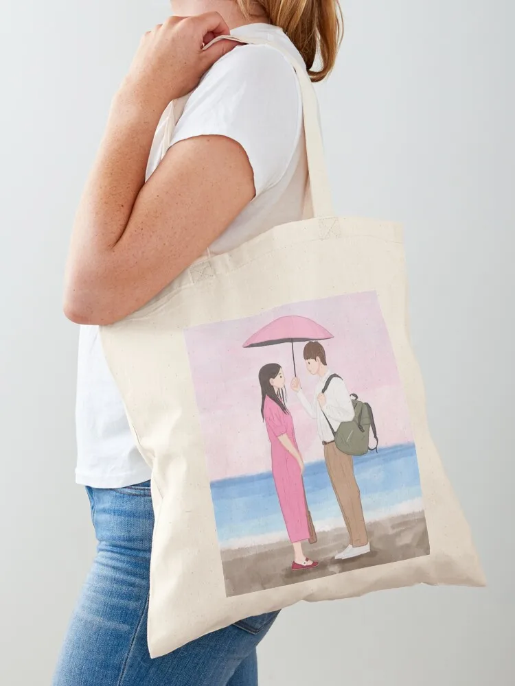 Hometown cha cha cha - kdrama woman shopping cute canvas bags Canvas