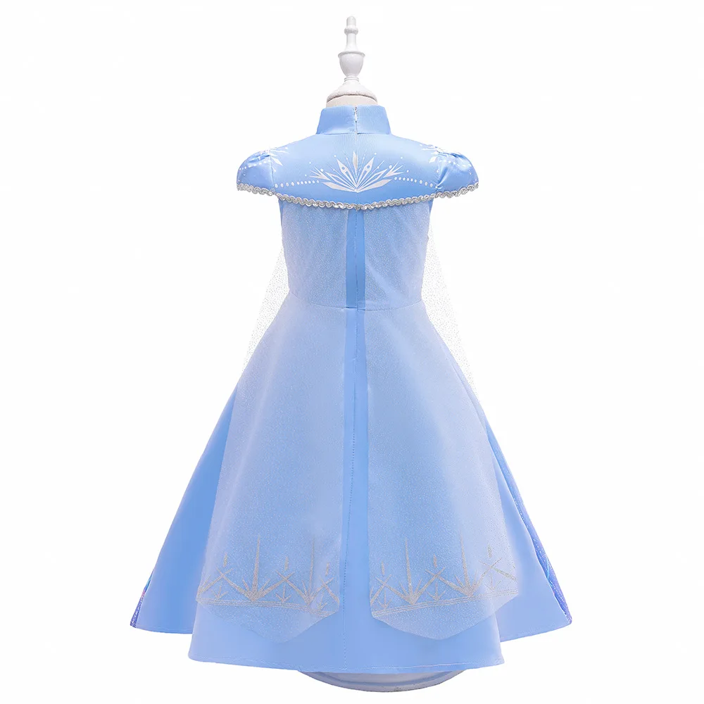 Le ragazze vestono Elsa Princess Cosplay Costume Kid Fancy bambini abiti abiti Snow Queen Halloween Costume Carnival for Girl