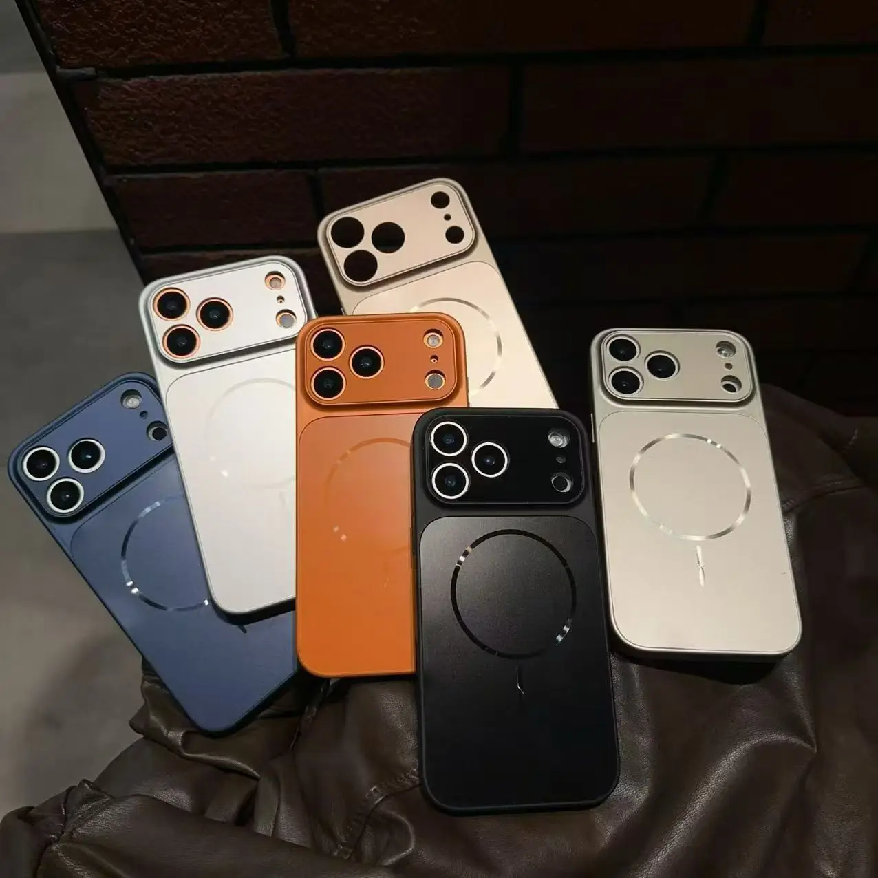 

For iPhone Air 17Promax 17Pro 17 Original AG Nano Frosted Glass For Magsafe Phone Case Magnetic Wireless Charge Armor Back Cover