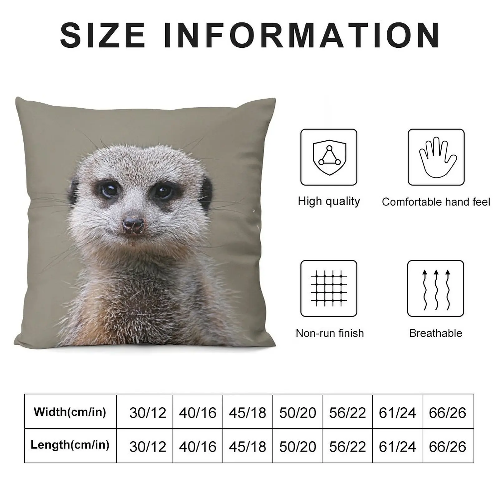 Meerkat Portrait Throw Pillow luxury decor Christmas Throw Pillows Covers Pillow Cover Decorative Sofa Cushions pillow