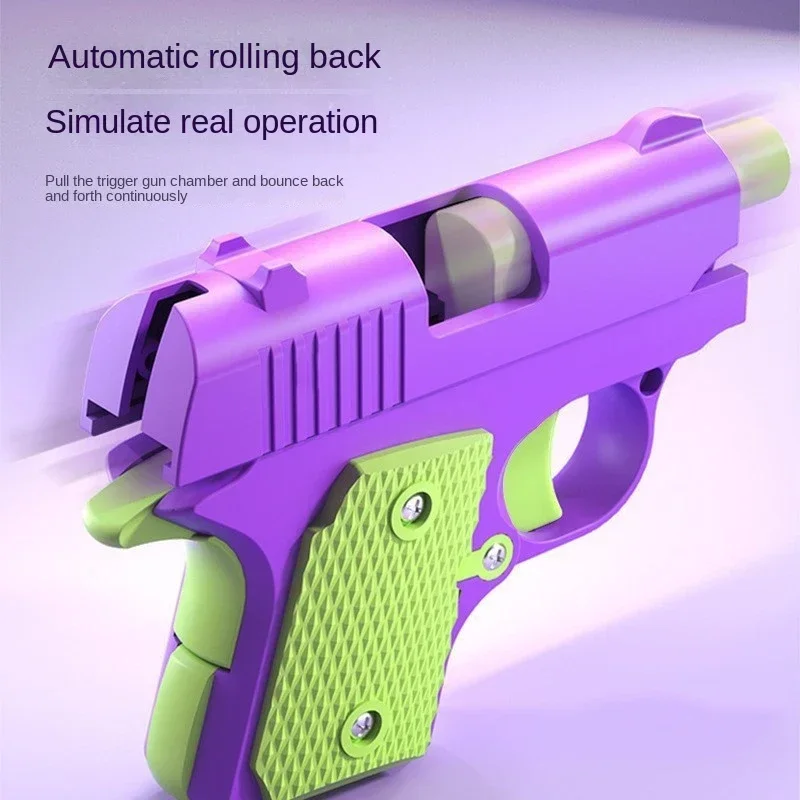 Mini 1911 Children'S Toy Guns Model 3D Gravity Printing Fidget Toy for Kids Adults Stress Relief Toy Children Decompression Gift