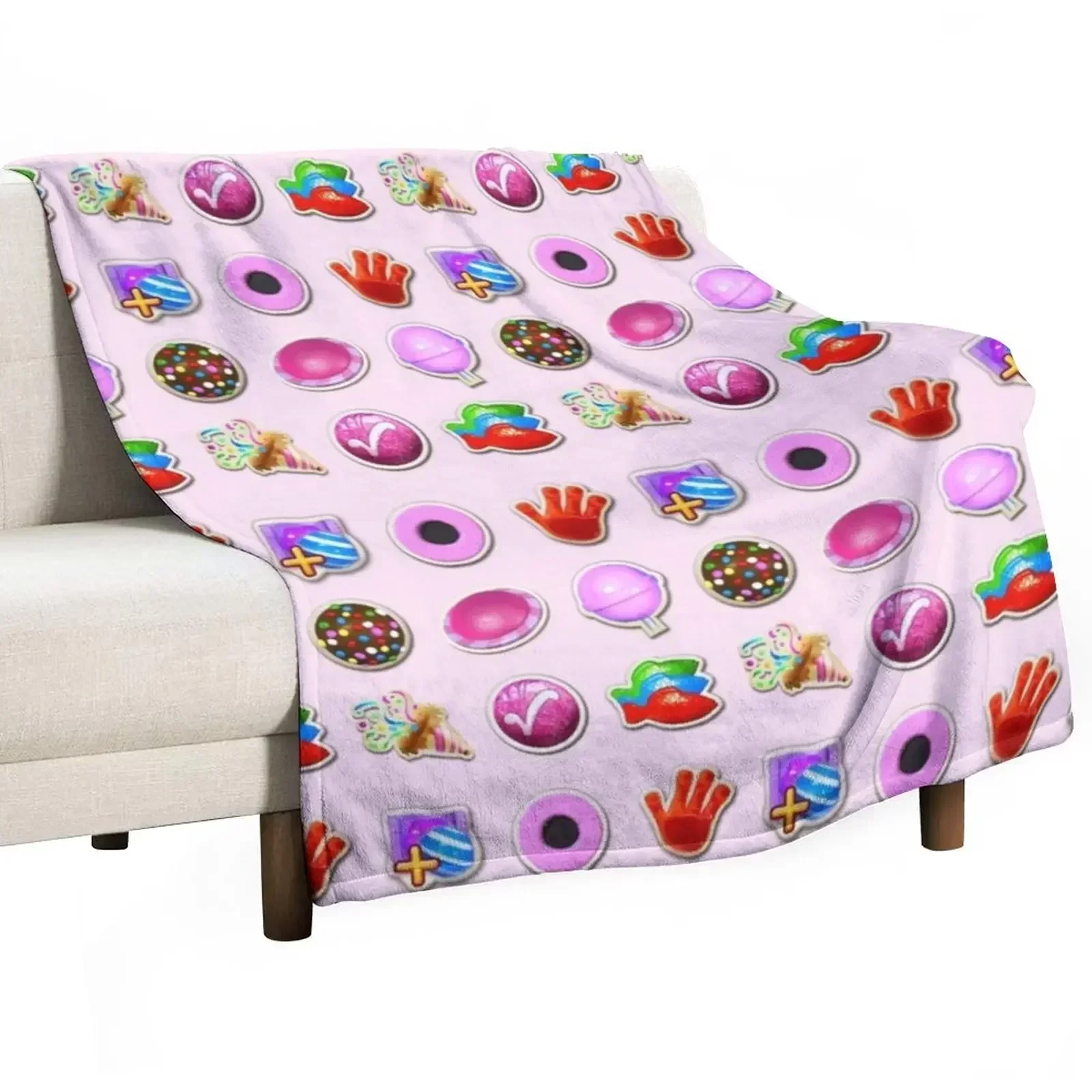 Booster Stash Candy Crush Throw Blanket Thermals For Travel Nap Picnic Blankets