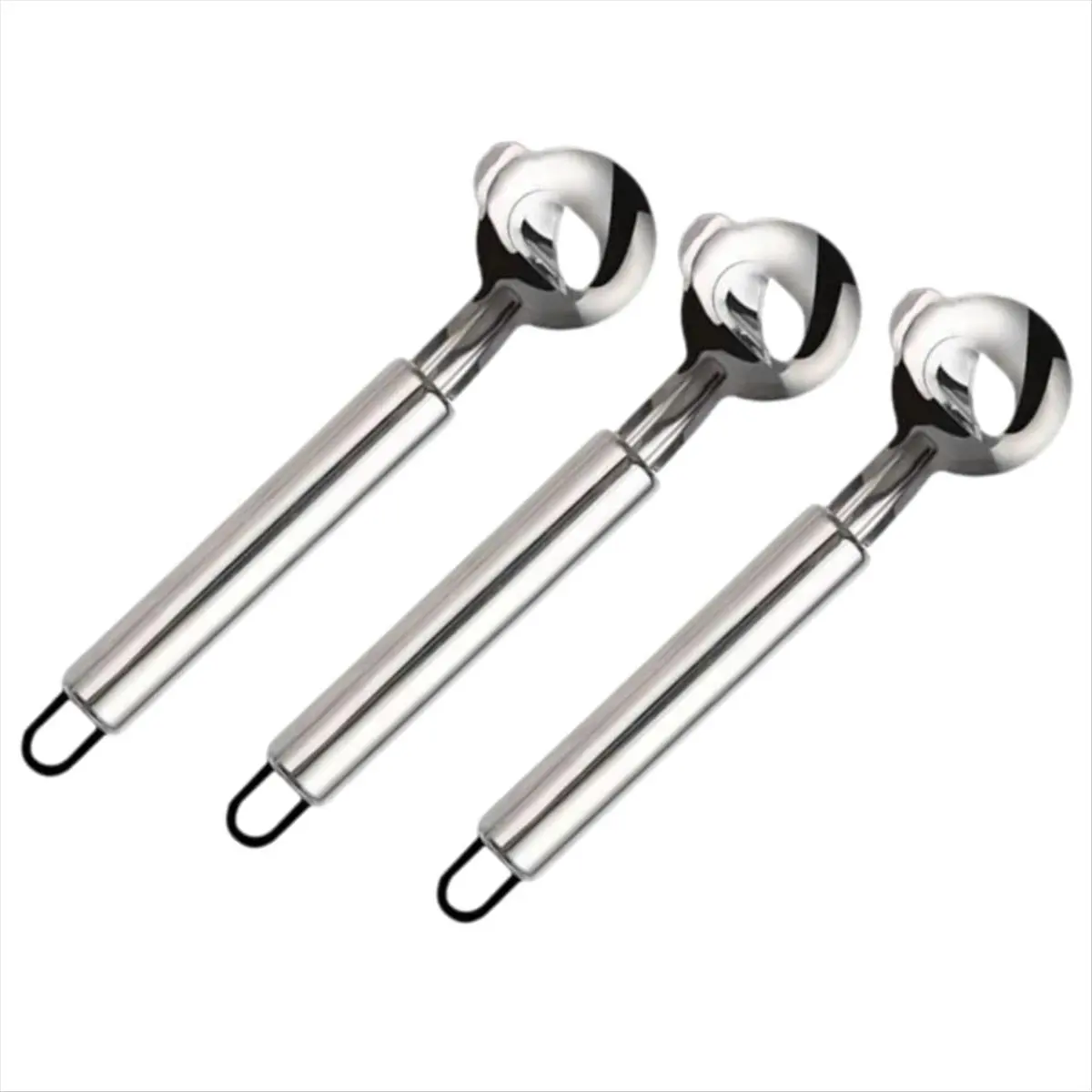 AA14 3 Pack Cactus Peeler Spoon,2025 New Stainless Steel Cuchara Pelador de Nopales, Multi-Function Cactus Peeling Knife Tool