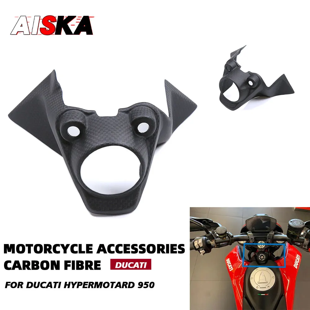 

2022 For DUCATI Hypermotard 950 SP RVE 2019 - 2024 Carbon Fiber Key Ignition Case Motorcycle Accessory Front Key Cover Fairing