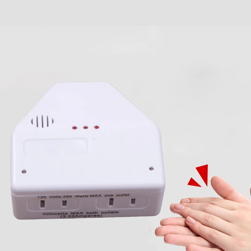 Saklar Aktif Suara Tepuk Tangan, Sensor Cahaya Kontrol Suara Nirkabel untuk Lampu, Pemasangan Mudah Tanpa Kabel untuk Kamar Tidur, Dapur, Lorong