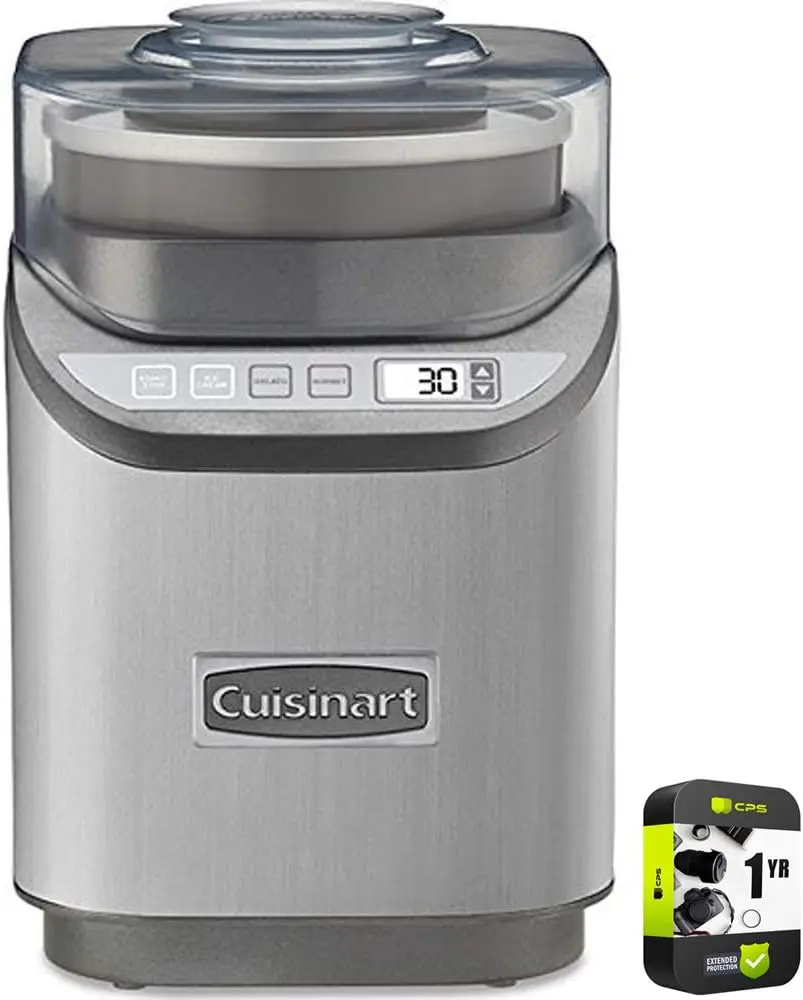 Machine à crème glacée électronique ICE-70, paquet de chrome brossé avec 1 YR CPS, protection améliorée