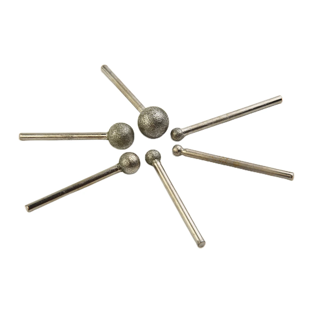 

Drill Bit Grinding Needle Diamond Round Ball Burr Ball Shape Grinding Needle Head Round 4/5/6/8/10/12mm 6 Piece