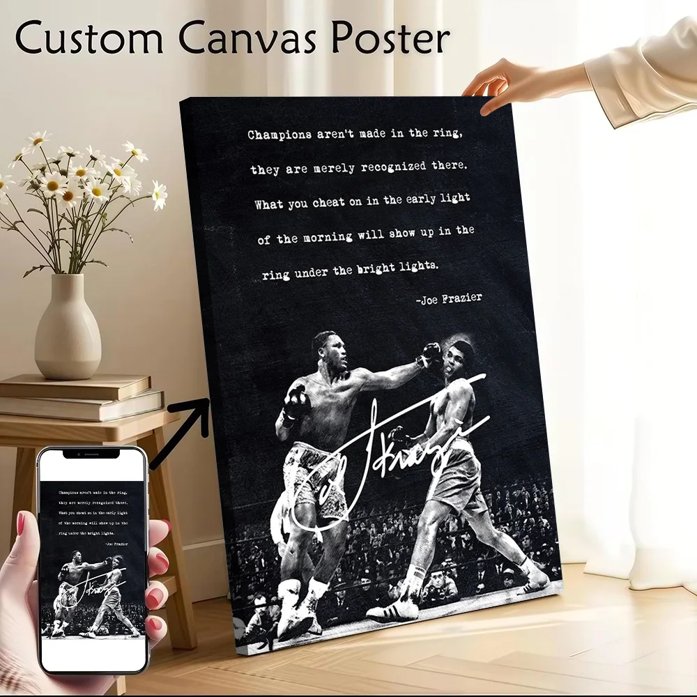 Joe Frazier Boxing Vintage Poster Canvas Wall Art Custom Photo Print Modern Painting for Fans Decorative Picture Home Decor Arts