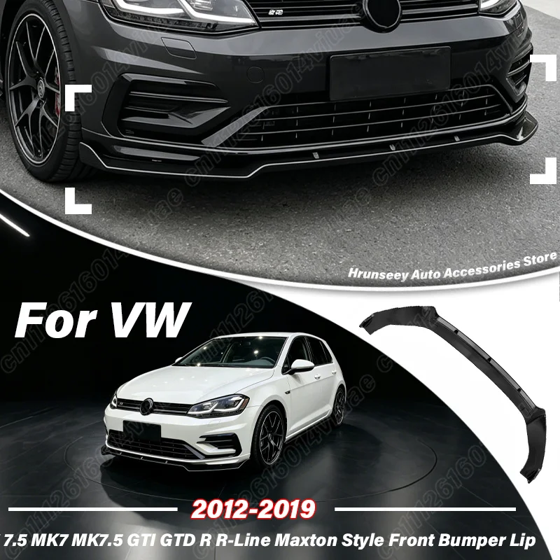 For VW Golf MK 7 7.5 GTI R R-Line 2012 2013 2014 2015 2016 2017 2018 2019 Front Bumper Lip Lower Splitter Spoiler Diffuser Trim