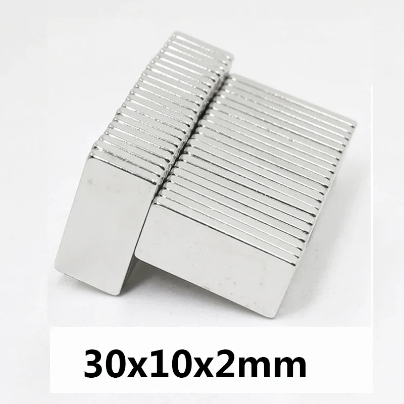 10/20/30 PCS 30x10x2 mm N35 Super Strong Block Neodymium Magnets Rare Earth Magnet 30mm x 10mm x 2 mm sheet magnet 30*10*2 mm