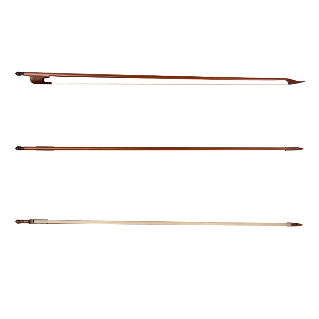 LOMMI Baroque Style 4/4 Violin Bow Brazilwood Bow w/ Snakewood Frog - Image 4