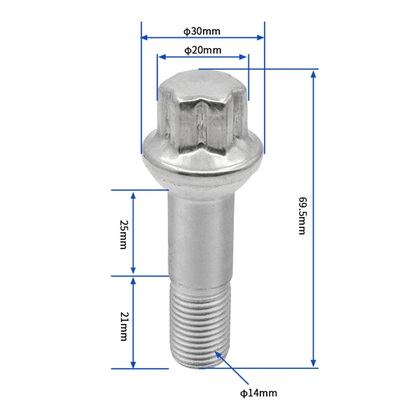 1pcs Wheel Lug Bolt for Mercedes W164 W166 X204 W221 W222 C216 0009905407