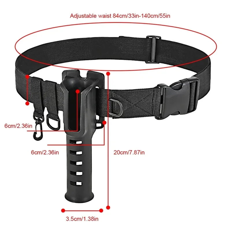 

Rod Holder Belt Snap Adjustable Fishing Wading Belt Rod Holder For Fly Fishing Casting Spinning Fishing Accessories