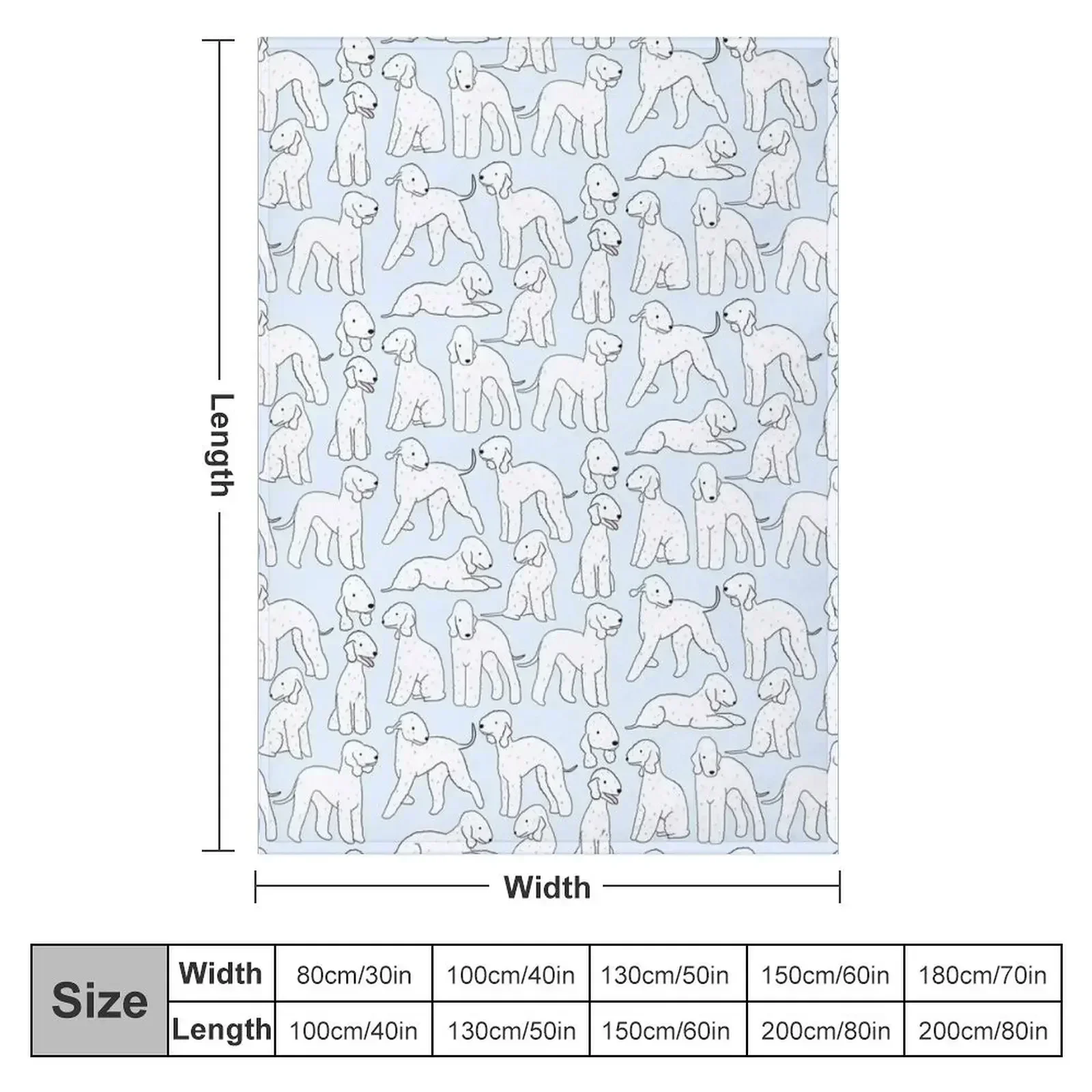 Bedlington terrier cute dog pattern Throw Blanket Sleeping Bag Decorative Sofas Sofas bed plaid Furry Sofa Quilt Blankets