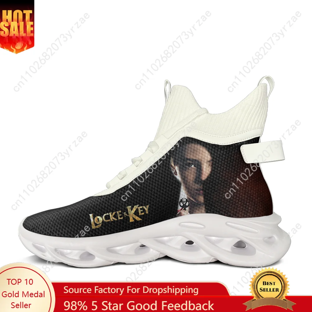 

Locke & Key High Top Flats Sneakers Mens Womens Teenager Sneaker High Quality Personalized Fashion Casual Shoe Customized Shoes