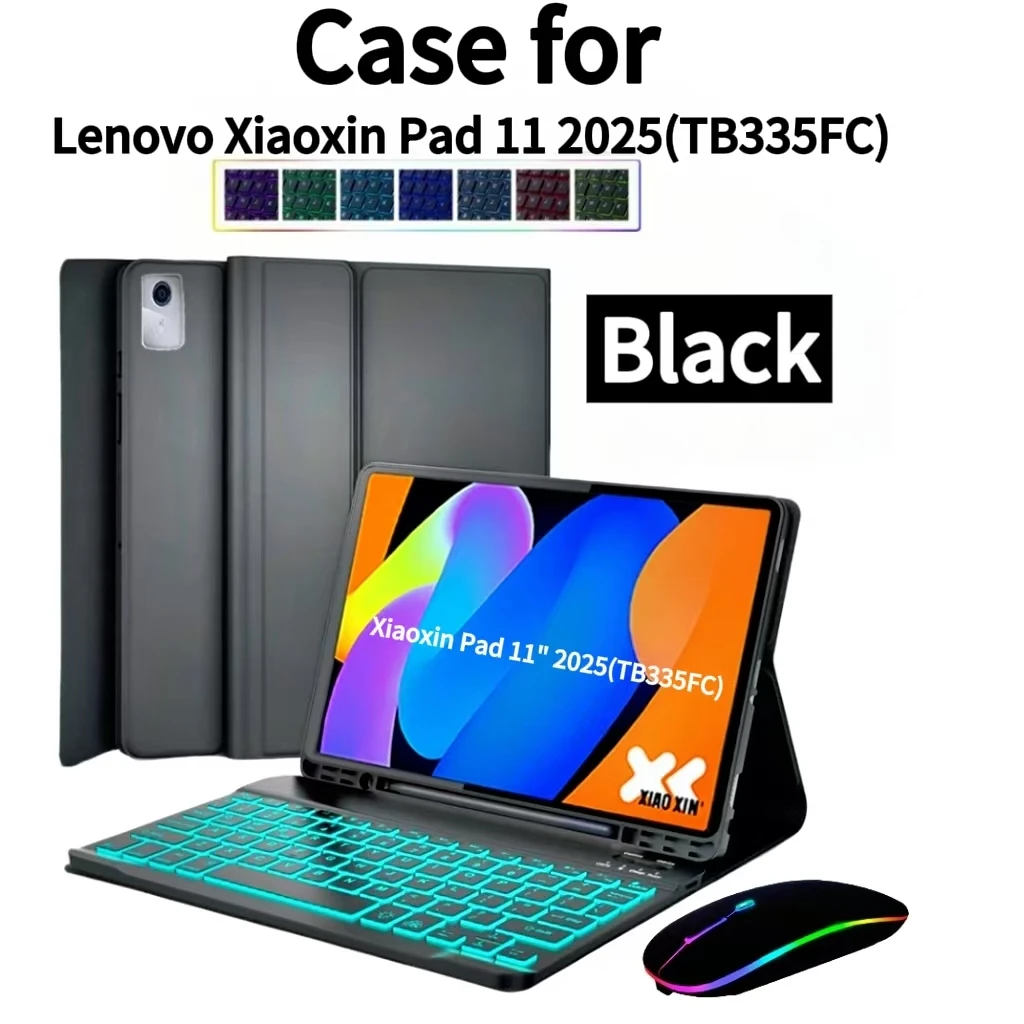 

Case for Lenovo Xiaoxin Pad 2025 11 Inch TB335FC,Bluetooth Keyboard cover for Lenovo Xiaoxin Pad TB335FU Removable keyboard