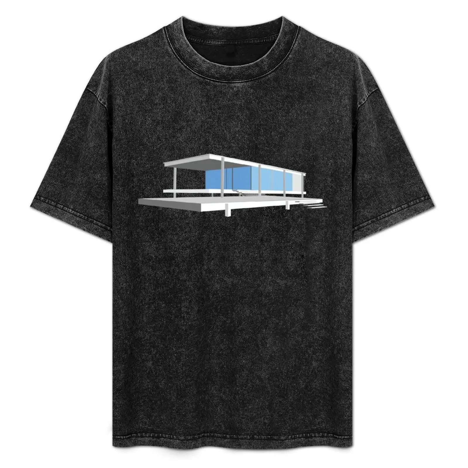 Farnsworth House - Ludwig Mies van der Rohe (1951) T-Shirt Casual Loose Short Sleeve Tee for Men