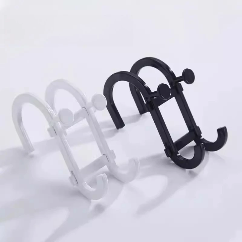 1/5pcs Double S-shape Hooks Multi Functional Storage Rack Shower Wiper Hooks for Clothes Hats Bathroom Phone Holder