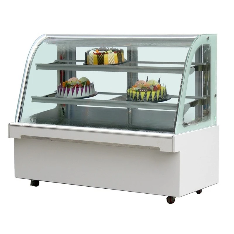 Customized desktop marble cake cabinet Commercial duck neck cooked food refrigerated fresh cake display cabinet