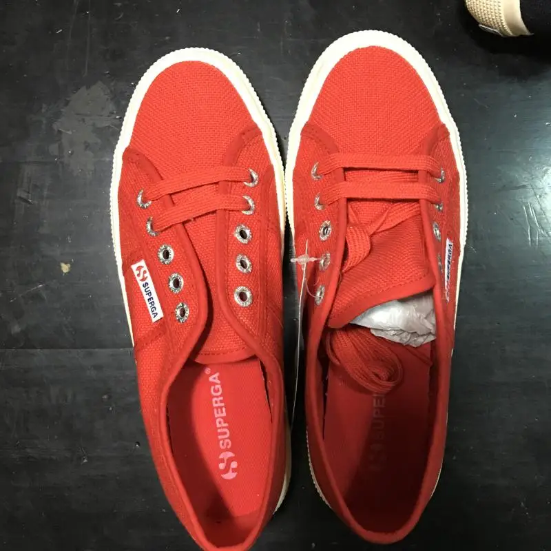 

Удобные повседневные женские низкие кеды SUPERGA Canvas oes на шнуровке, весна-лето, белые кроссовки для пар, весна 209