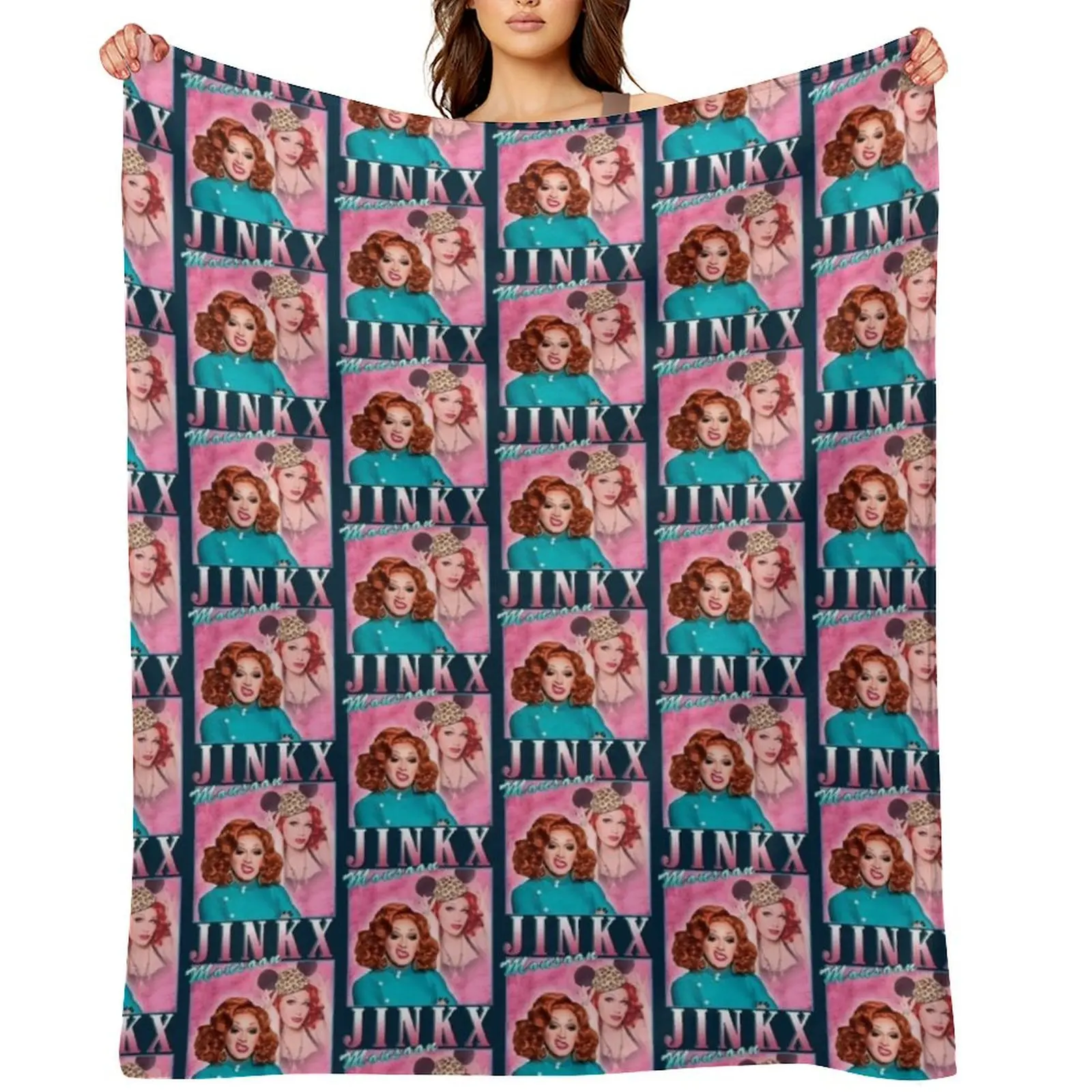 

Jinkx Monsoon vintage design merch Throw Blanket Winter beds Luxury Thicken Thins Hair Blankets