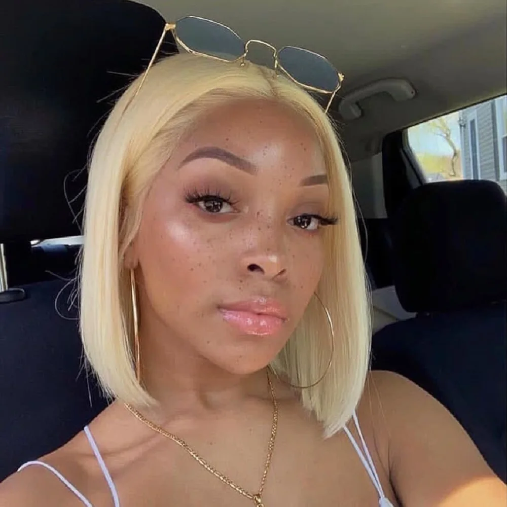 

613 Lace Frontal Wig 100% Human Hair Wigs Pre Plucked Pre Plucked Natural Hair Line Blonde Lace Frontal Wigs For Women