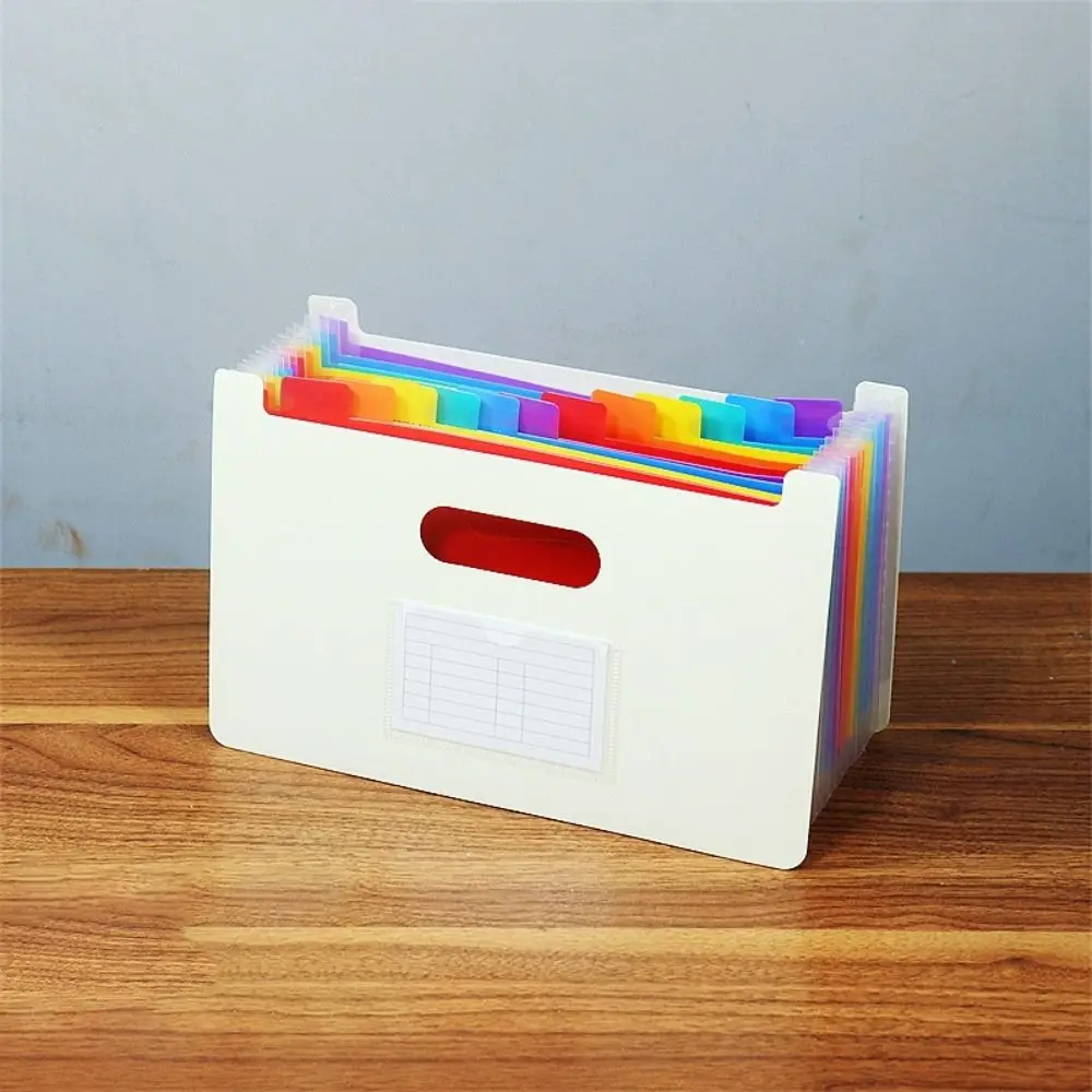 

Colorful Large Capacity Expanding File Folder Multi-layer Plastic Organ Folder 13 Dividers Document Folder Hanging Filer School