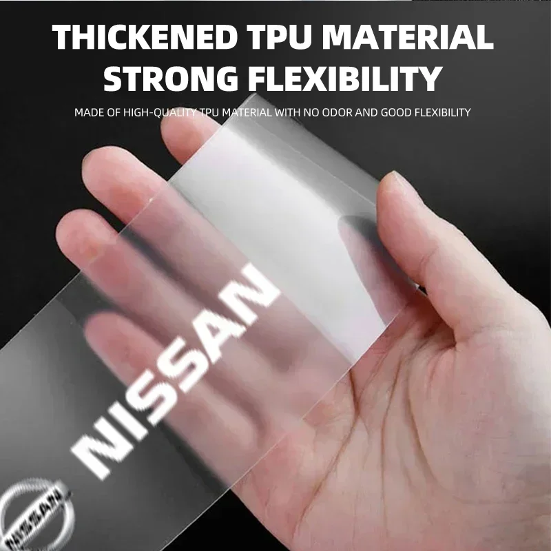 4pcs Car Threshold Sticker Scratch Resistant Transparent Film Protector For Nissan Nismo Micra Qashqai Altima Maxima Sentra