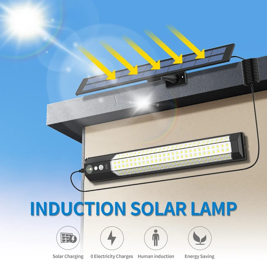 Outdoor Solar Lights With Remote Control Split Landscape Patio Garden Lights 3 Meter Cable Camping Adventure LED Pendant Lights
